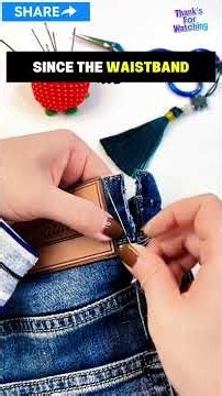 Waistband Too Loose? Make It Smaller Without a Tailor. #fashiontips #sewingtips #stylemistakes