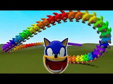 WHAT IF HUNGRY WORM HUNGRY SONIC EXE MUTATED INTO A GIANT ROBLOX HUNGRY RAINBOW WORM! Garry's Mod