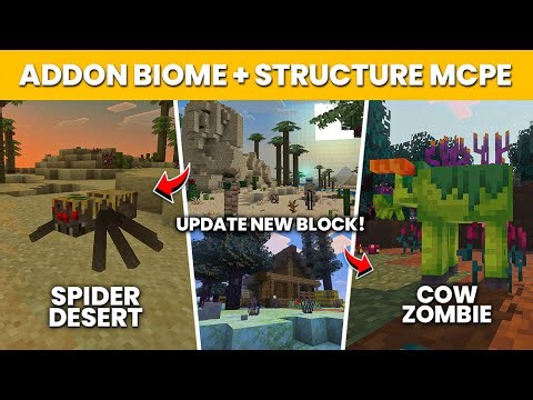 FINALLY THE BIOME + STRUCTURE ADDON RELEASES IN MCPE! | REVIEW