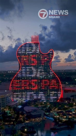 GO PANTHERS: The Guitar Hotel at Seminole Hard Rock Hotel & Casino Hollywood will light up in solidarity with the Florida Panthers as they gear up for the Stanley Cup Final for the second consecutive year. 📷Seminole Hard Rock Hotel & Casino Hollywood MORE INFO: bit.ly/3Rjjwb9?FBWSVN | WSVN-TV