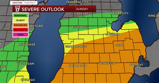 Severe storms likely in West Michigan through 8 p.m.