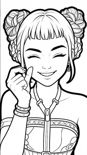 cute Zoey is crying let's color zoey#kpopdemonhunters#huntrix#takedown #golden#sodapop#sajaboys#art
