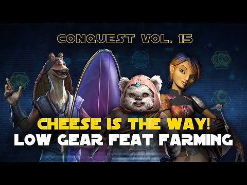 Low Gear Guide: Mandos, Ewoks, Accuracy Up, Shield Up, STAP, Potency Down | Conquest Vol 15 SWGOH