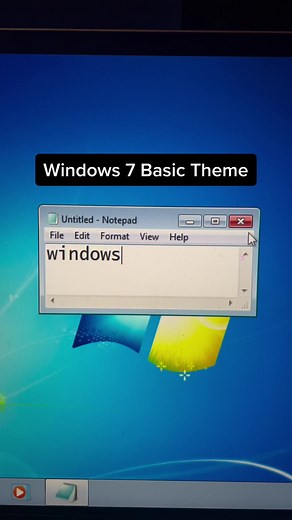 windows 7 basic theme #windows7 #windows