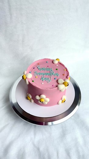 Spring Floral Mini Cake for a Birthday Celebration