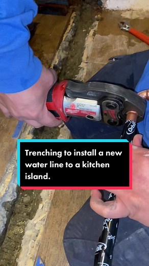Installing New Water Line to Kitchen Island | Plumbing Repair