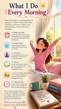 What I Do Every Morning ☀️ | Healthy Morning Routine for Students #morningroutine #learnenglish