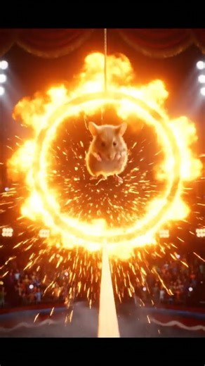 Heart Stopping Escape - Tiny Mouse Rope Swing Over Abyss - Crowd Cheers