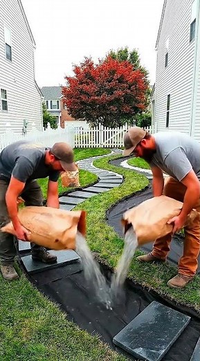 How to Build a Winding Stone Path & Flower Bed 💐🌸 | DIY Backyard Makeover