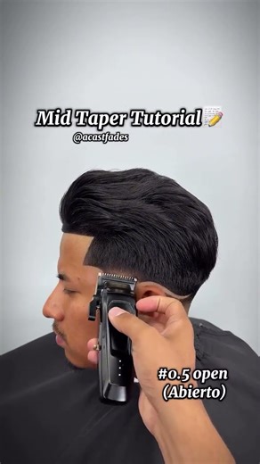 Mid Taper Fade Tutorial | Clippers Technique & Lineup #fade #taper #barber