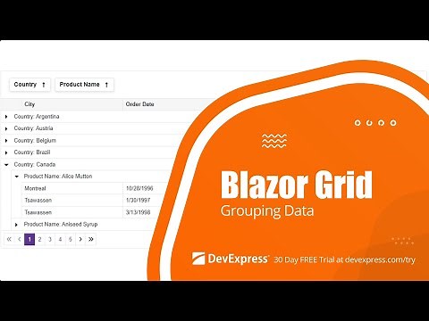 Blazor Grid: Group Data