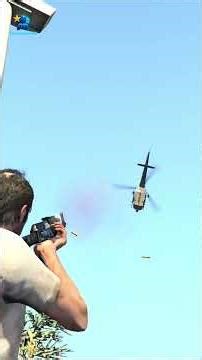 GTA V 4K ultra Trevor firing bullets to helicopter cop 136