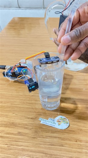 Water Level Monitoring using ultrasonic sensor & OLED Display #arduino #electrinics #technology TME Education | Upload Ideas with Itamar