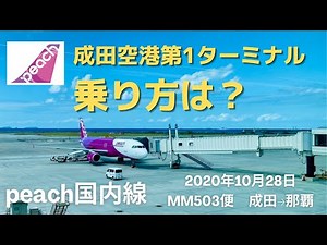 【2020.10.28 成田→沖縄 日帰り旅#01】成田空港第1ターミナル駅からpeach国内線の乗り方！peachが成田空港第1ターミナルへ移動してとても便利になった！！