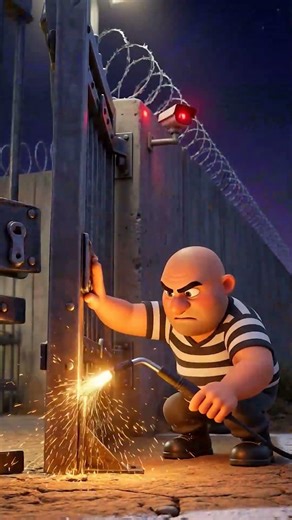 Three Bald Thieves Build Their Own Prison by Mistake #FunnyCartoon #AnimationShort