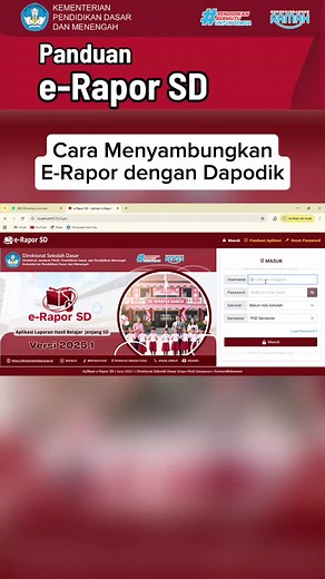 Cara Menyambungkan E-Rapor SD dengan Dapodik