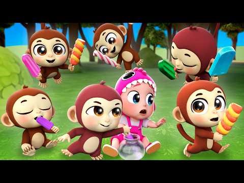 10 Little Dinos, Monkeys, Ducks & Pandas 🍕 Counting Song + MORE | Bubbleee - Sing , Dance and Learn!