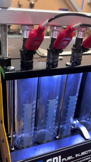 The sound of perfection 🤯 A set of 6 BMW Fuel injectors in for a quick test clean 📞01733 669200 PE1 5GU Unit 11 variety park Peterborough #fyp #petrol #diesel #fuel