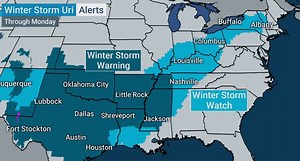 The Weather Channel will be LIVE in the field all day Sunday keeping you updated on #Uri. 162 million are currently under alerts, stretching all the way from the Southwest to the Northeast. Don’t be caught off guard! We’ll have you covered through 1/12c Sunday night. | The Weather Channel