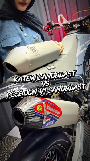 Shadow Exhaust System on Instagram: "Kalian tim sandblast yang mana nih? WAJIB KOMEN❗️ Shopee: Shadow Exhaust System Tokopedia : Shadow Exhaust System Tiktokshop: Shadow Exhaust System WA ADMIN: 0896-9794-4447 #Teamshadow #shadowexhaustsystem #supermoto #supermotoindonesia #knalpotsupermoto"