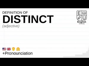 DISTINCT meaning, definition & pronunciation | What is DISTINCT? | How to say DISTINCT