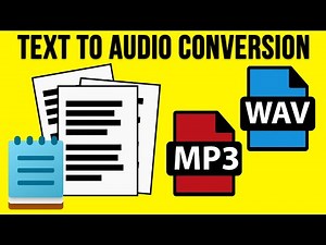 Convert Text and Text Files to Audio Files