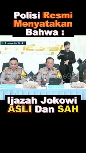 Polisi Nyatakan Ijazah Jokowi Asli Dan Sah. #roysuryo #ijazah #beritaterkini #roy #news