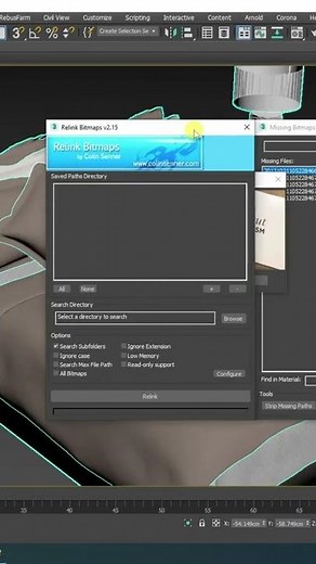 Find/Import All Missing Textures in 1 Click in 3ds Max | Relink Bitmap | Ahsaan Rehman | #shorts