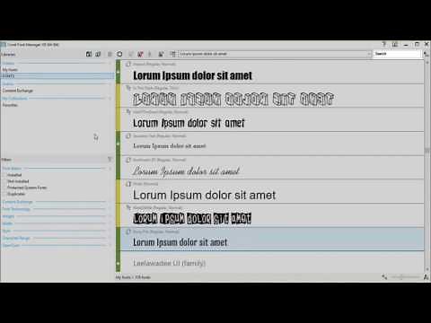 Corel Font Manager Part 1