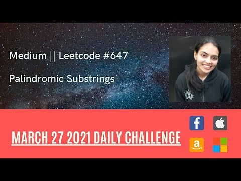 #Leetcode 647. Palindromic Substrings | Count distinct palindromic substrings in a string