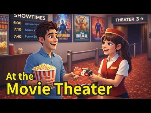 At the Movie Theater | Slow and Easy English Conversation