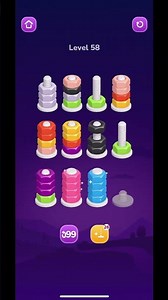 Nut Sort:Color Sorting - Level 58 #games #gaming #puzzle #nutsort #nutsortsolution #colorsortgame