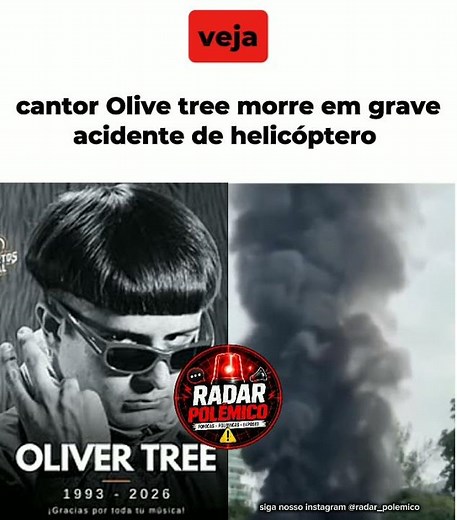 Cantor Olive Tree morre em grave acidente de helicóptero 😢🖤