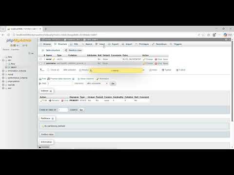 Create simple Database and Table in Xampp PhpMyadmin