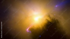 Exploring the formation of a vibrant nebula in deep space