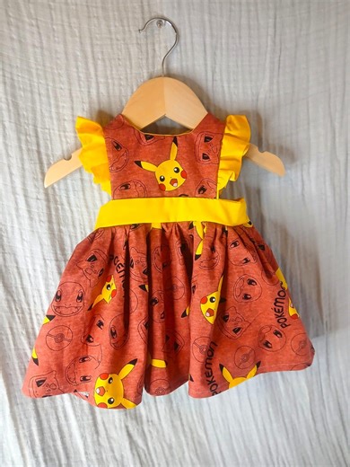 Pokemon Baby Dress, Pikachu Girls Dress, Pokemon Baby Clothes, First Birthday Outfit - Etsy