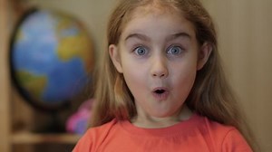 Portrait Little Girl Blue Eyes Looking Stock Footage Video (100% Royalty-free) 1043577217 | Shutterstock