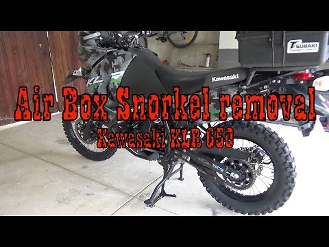 Removing the KLR 650 air box snorkel - 2016 model