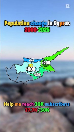 Population change in Cyprus 2000-2025 #map #mapguide #mapping #geoportal #geography #europe #mapper