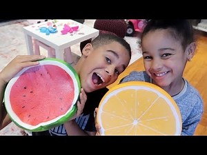 Giant Squishy Package Delivery Pretend Play | FamousTubeKIDS