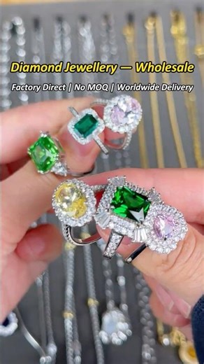 Wholesale diamond jewelry – made with 925 silver and diamonds. #wholesaleaccessories