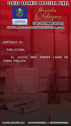 Artículo 15 del Código Orgánico Procesal Penal (COPP) de Venezuela