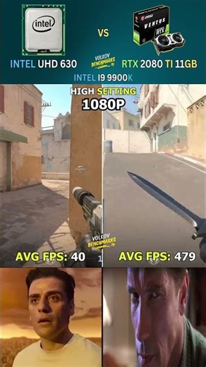 Intel UHD 630 vs RTX 2080 TI - How Big is the Difference? #pcgaming #shorts