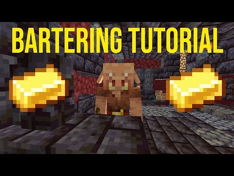 How To Trade With Piglins In Minecraft (Bartering tutorial)