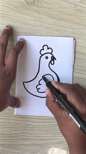 #drawing 🐔 chicken easy drawing #easydrawing #letsdrawit