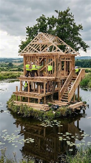 Luxury Treehouse Built on a Tiny Island (Full Transformation)