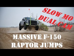 Epic Jump in the F-150 Raptor at Michigan's Silver Lake State Park in Slow Mo & Split Screen View!