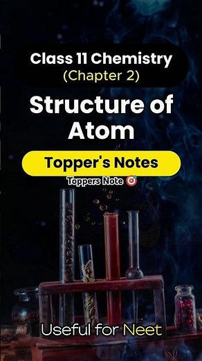 structure of atom class 11 📚 #shortsfeed #neet2025