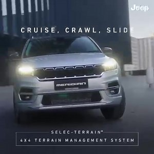 Brace yourself for limitless adventures with the Selec-Terrain®️ System that has 4 traction modes for your Meridian to rule over every terrain. Redefine your adventure at the flip of a switch! Visit your nearest Jeep showroom to experience the sophisticated adventurer. | Jeep India
