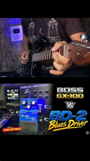 Boss BD-2 vs GX-100 Blues Overdrive #guitar #guitarist
